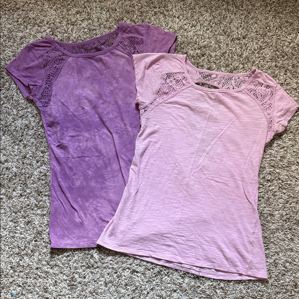 *SET* Activewear Tops - Purple and Pink